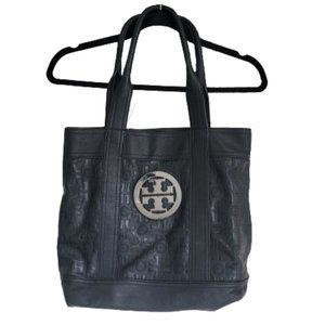 Black Large Embossed Tory Style Bag